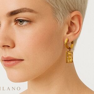 BEHI MILANO ROMANESQUE Earrings  PDV Real 18k Gold Plated Stainless Steel